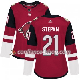 Adidas Maillot de Hockey Arizona Coyotes Derek Stepan 21 2017-2018 Maroon Authentic - Femme